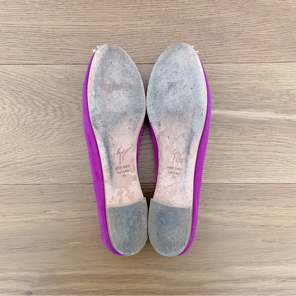 Giuseppe Zanotti Malika Spiked Toecap Suede Ballet Flats IT39 - Picture 10 of 12